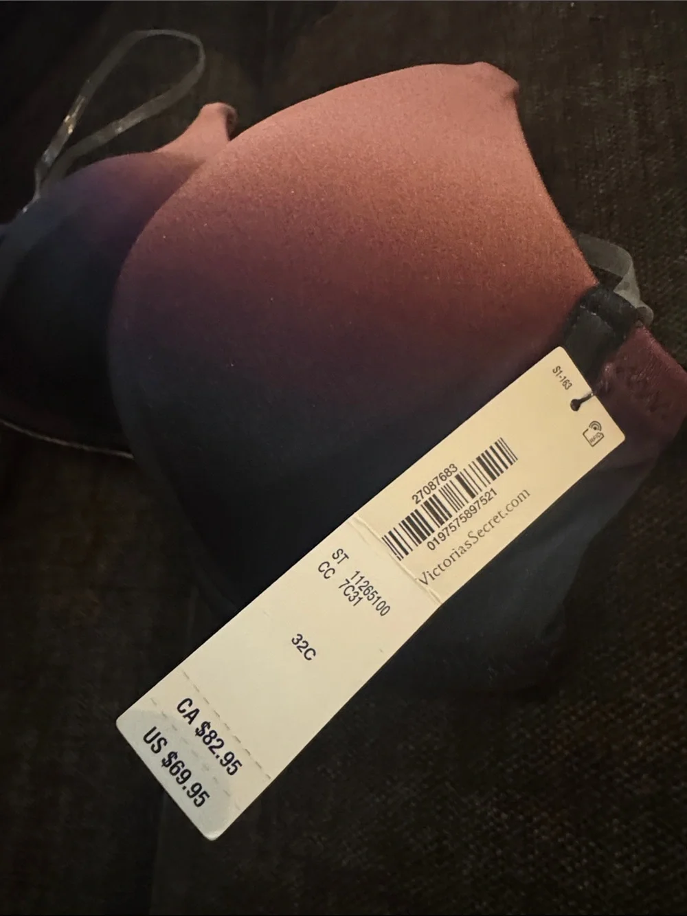 Victoria's Secret Ombre Push-Up Bikini Set - Pink, Navy